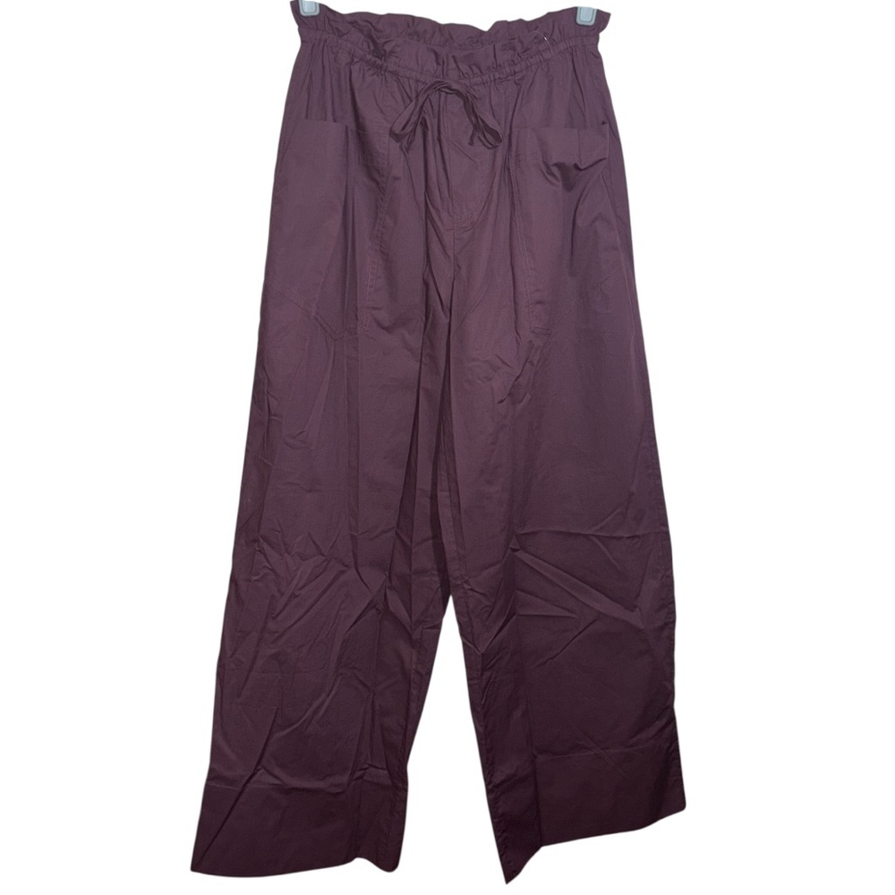 Richer Poorer Weekend Poplin Pants 100% Cotton Plum Wine Women’s Size Small
